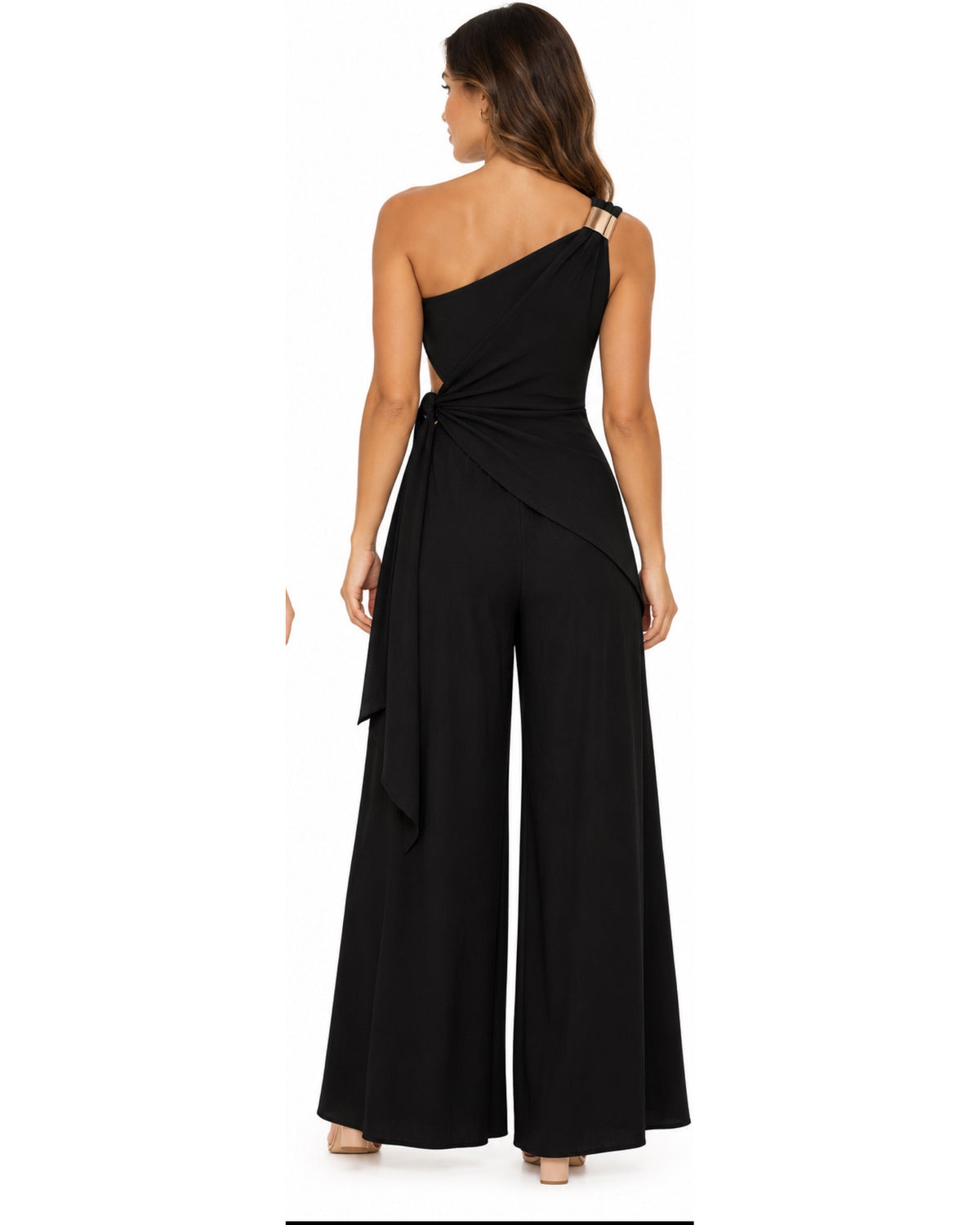 The Sienna One Shoulder Two Piece Set – Blac