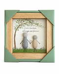 Love Lives Here – Framed Pebble Art