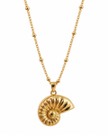 NAUTILUS SHELL PENDANT NECKLACE | 18K GOLD PLATED