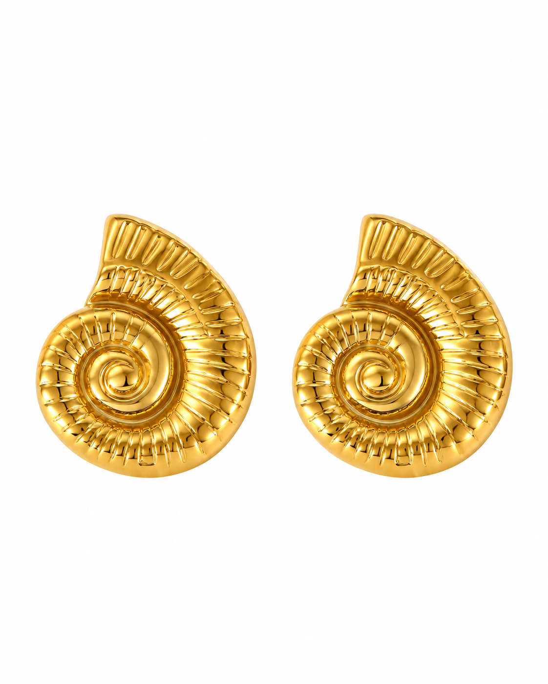 The Marina Gold Spiral Studs | 18K Gold Plated