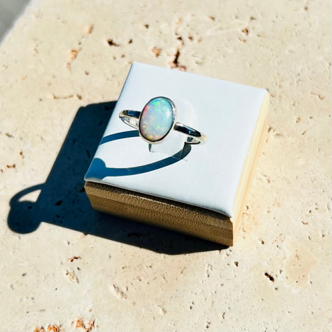 Handcrafted OPAL Ring - US 7 - #1