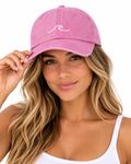 The Coastal Wave Cap – Soft Blush Pink