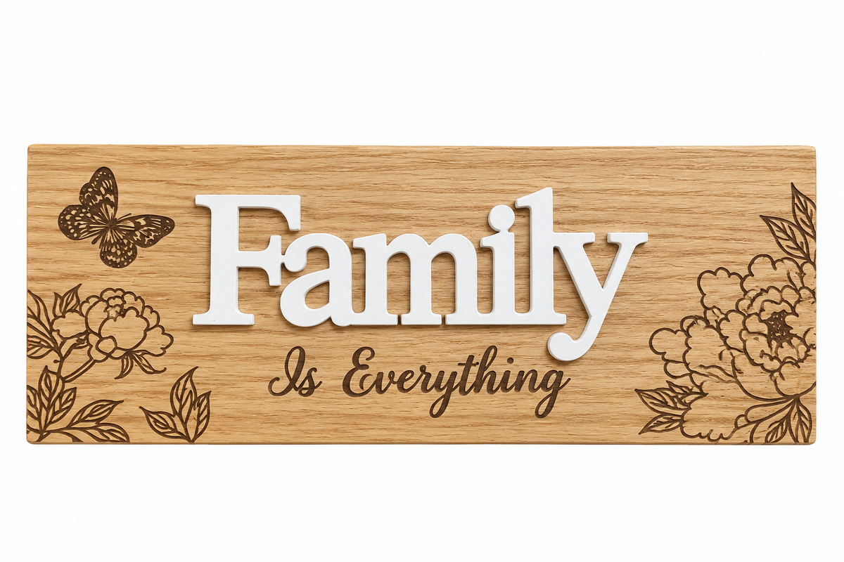 Family Is Everything Wooden Keepsake Plaque