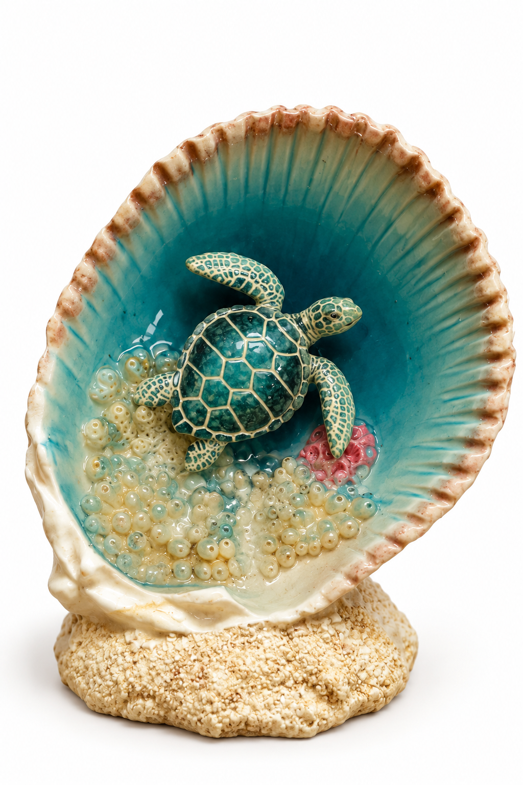 Ocean Treasures Sea Turtle Shell Ornament