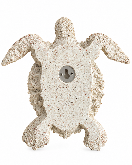 Decorative Sea Turtle Sculpture – White Coral Finish | 24cm