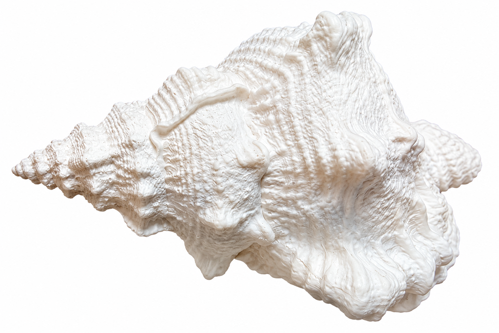 Coastal Haven White Conch Shell Ornament